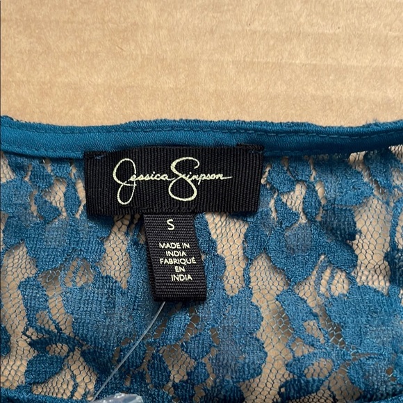 Jessica Simpson Blue Bell Sleeve Embellished Blouse - Picture 2 of 10